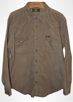 Вінтажна вельветова сорочка в стилі western lee. size xl/52