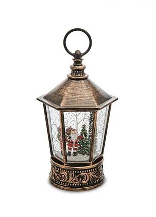 Новогодний декоративный ночник xmas wdl-24077b в форме винтажного фонаря, высота 27,3 см. (10100)
