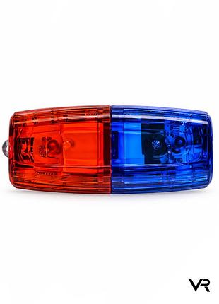 Декоративний led-стробоскоп червоно-синій для автомобіля та мотоцикла