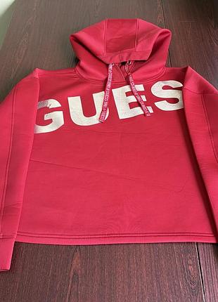 Красный худи свитшот guess оригинал размер м 3