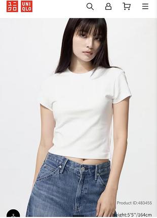 Uniqlo біла жіноча футболка