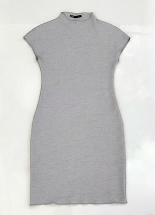 Жіноча коротка міні-сукня zara сіра
