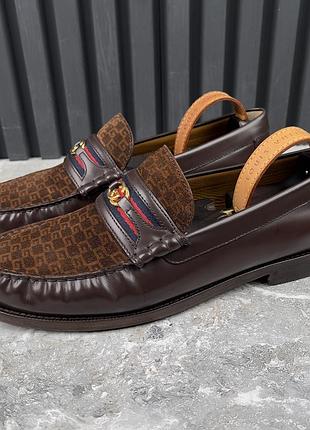 Gucci web kaveh interlocking gg penny loafer мужские туфли лоферы кожа оригинал 44.5 eur
