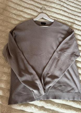 Стильний чоловічий текстурний джемпер massimo dutti (extrafine cotton) 3