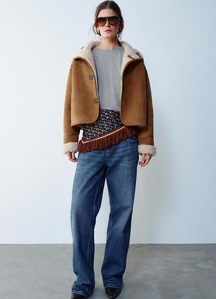 Двостороння куртка жіноча бежева zara new