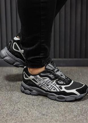 Чоловічі кросівки asics gel-nyc black grey thermo / smb+ 🔗
