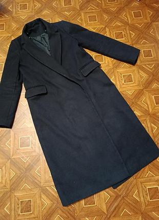 Демисезонное удлиненное кашемировое пальто, l-xl