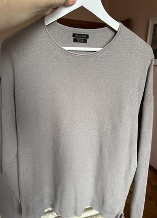 Стильний чоловічий текстурний джемпер massimo dutti (extrafine cotton)