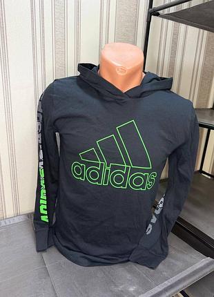 Чоловіче худі adidas чорне з зеленим логотипом