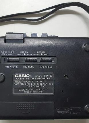 Кассетный плеер casio tp-6 tp6 compact cassette recorder player 2