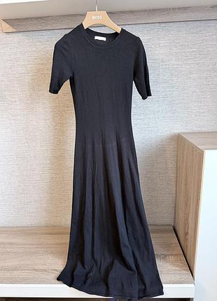 Сукня міді жіноча h&m чорна, розмір xxs