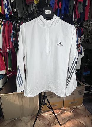 Вітровка чоловіча adidas run icons біла розмір l
