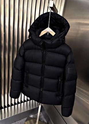 Пуховик чоловічий burberry зимовий синій, чорний