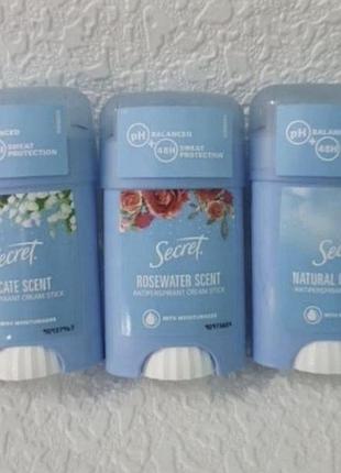 Кремовый дезодорант антиперспирант  secret key delicate 40ml в наличии и другие виды
natural unscented
rose water scent
delicate scent