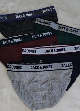 Плавки чоловічі jack & jones сліпи різнокольорові бавовна