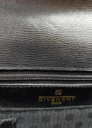 Винтажный кожаный клатч givenchy paris (оригинал) 3