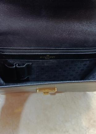 Винтажный кожаный клатч givenchy paris (оригинал) 4