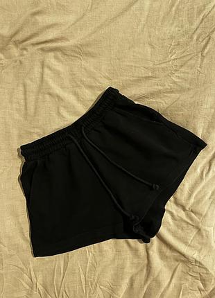 Трикотажні шорти zara, розмір s, чорні