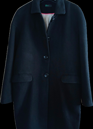 Шерстяное осеннее пальто benetton, m. 8