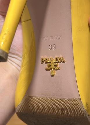 Туфлі жіночі prada жовті 4