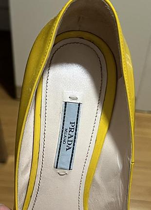 Туфлі жіночі prada жовті 3