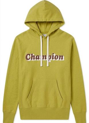 Худи с логотипом champion m горчичное