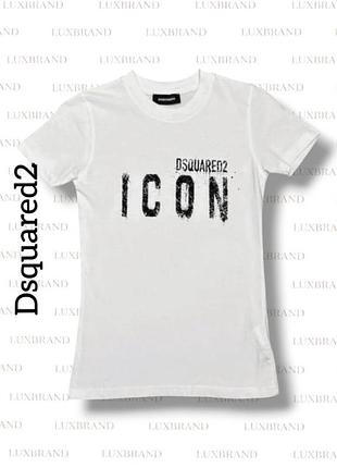 Футболка dsquared2 белая с надписями