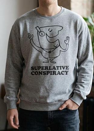 Свитшот wesc (wearesuperlativeconspiracy) с оригинальным принтом
