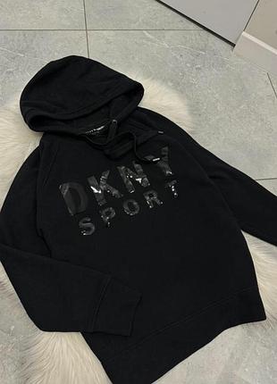 Худі жіноче чорне оверсайз dkny
