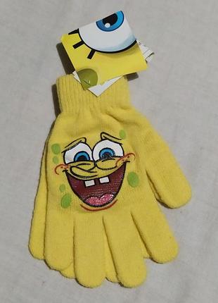 Рукавички дитячі губка боб spongebob жовті