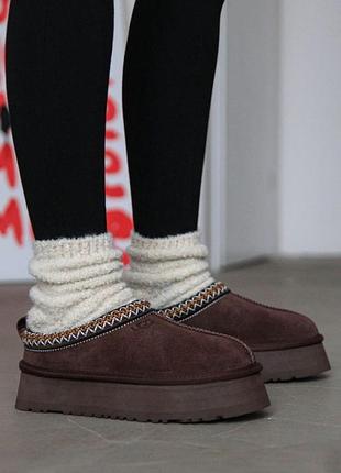 Уггі ugg tazz platform slippers chocolate / smb+ 🔗