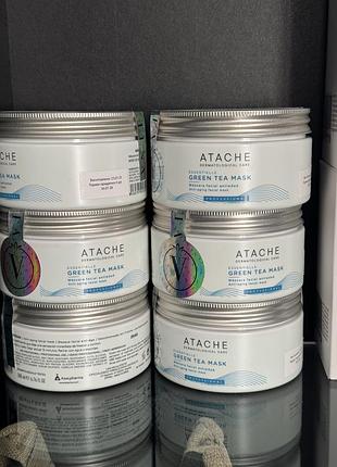Mask green tea atache 🥰 50 мл-1400грн 200мл-2300 грн відновлююча заспокійлива маска, що знімає набряки