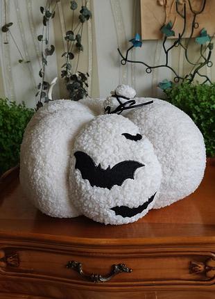 Декоративная плюшевая подушка тыквы с летучими мышками / bat pumpkin (b&amp;m) хелловин