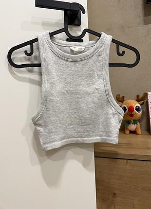 Кроп топ жіночий zara сірий s