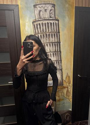 Мереживна кофтинка twin set ❤️ xs розмір 4