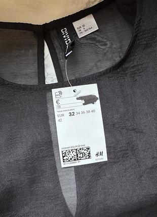 Чорна блуза h&m 4