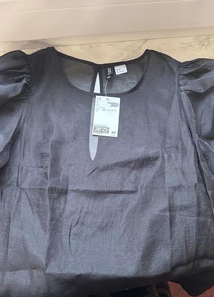 Чорна блуза h&m 3