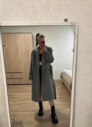 Пальто жіноче сіре 9