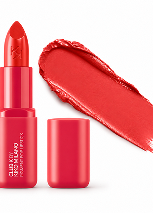 Кремова помада для губ kiko milano club k pigment pop lipstick - 11 in my zone — яскрава червоно-помаранчева (000110-11)