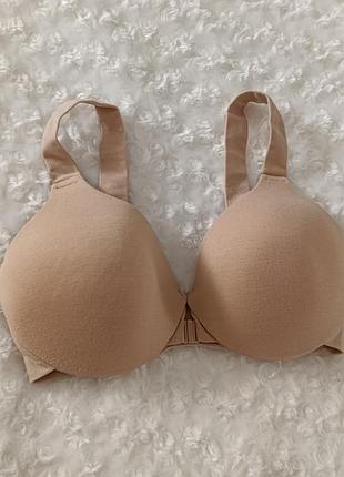 Бежевий бюстгальтер базовий бюст котоновий ліф гладкий spanx 34d 75d 70e