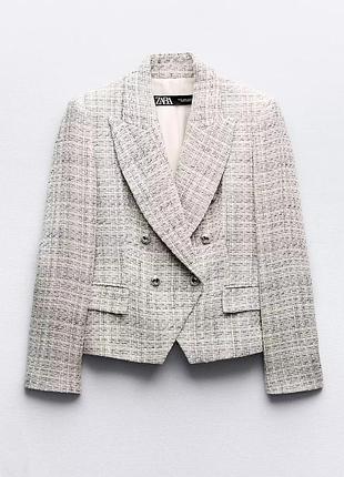 Пиджак zara, твидовый пиджак zara