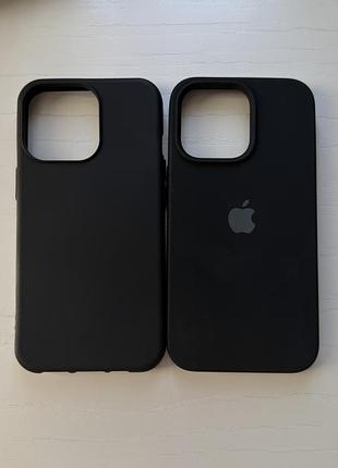 Чохол (чехол)  на iphone 13 pro силіконові чорні з мікрофіброю новий і  ідеальний стан