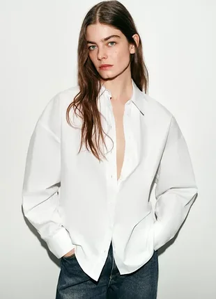 ☁️ белая рубашка от zara