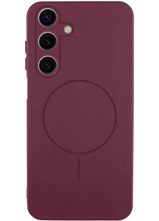 Чохол silicone cover lakshmi full camera (aa) with magnetic fit для samsung galaxy a27 бордовий / marsala