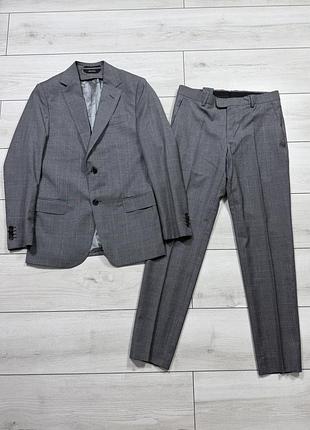 Чоловічий костюм преміум класу z zegna drop 8 вовна (розмір 46 / s) slim fit
