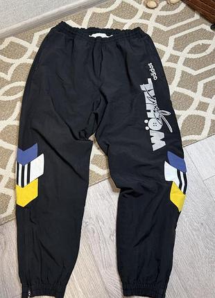 Штани вінтажні спортивні штани чорні ретро штани adidas