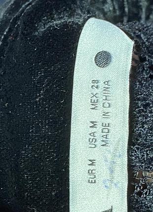 Чорна мереживна блуза zara 7