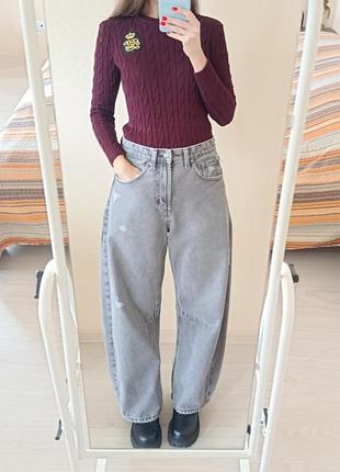 Трендовые джинсы barrel, бочка zara