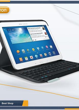 Клавіатура-чохол logitech ultrathin keyboard folio для samsung galaxy tab 3 10.1 qwerty чорний (працює від usb)