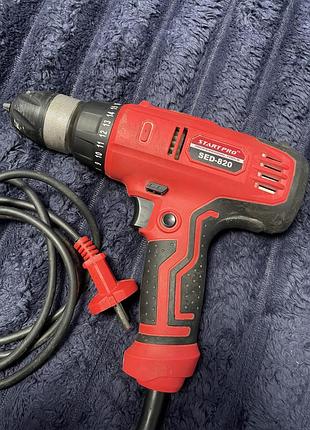 Мережевий шуруповерт start pro sed-820 (820 вт) дриль-шуруповерт